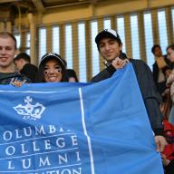 More than 100 Columbia College alumni and students cheered on their hometown team at a Student and Young Alumni Night at the Yankees on April 11. Photo: Andrea Arellano '17, Columbia Photography Association