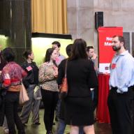 Students learned about careers in media from industry professionals at the Center for Career Education’s Media Networking Night in Low Memorial Library. Photo: Katie Taflan