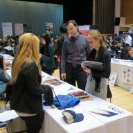 The Center for Career Education's Fall Career Fair drew more than 120 employers and more than 1,000 students to discuss internships and full-time positions in more than 30 industries.