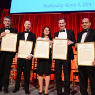 Five accomplished alumni were each presented with a 2014 John Jay Award for distinguished professional achievement at the annual John Jay Awards Dinner, held at Cipriani 42nd Street on March 5