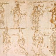 Students from the School of the Arts performed Oedipus the King for all Literature Humanities students. Above, a costume study for Sophocles' Oedipus Rex by Paolo Veronese, c. 1585. Photo: Courtesy Columbia University. Cocke, Richard, Veronese's drawings : a catalogue raisonne / Richard Cocke. 415 p., [12] p. of plates : ill. (some col.) ; 30 cm., London : Sotheby, c. 1984
