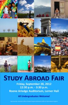 More than 50 programs were represented at the Office of Global Program's annual Study Abroad Fair in Lerner Hall.