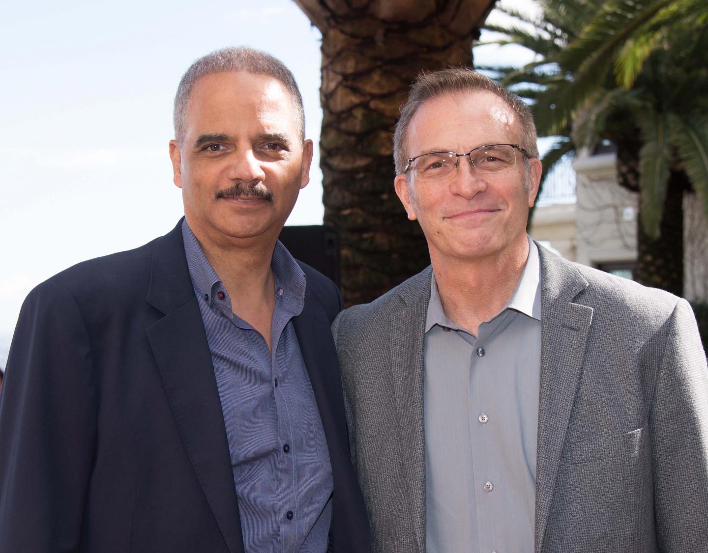 Professor John McWhorter (right) with Dean James Valentini in San Francisco.