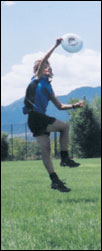Heidi Pomfret '92 in action on the field