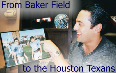 From Baker Field to the Houston Texans (Loya with Columbia football team photo)