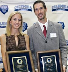 Caroline Bierbaum ’06 (left) with Milos Tomic ’06 (right)