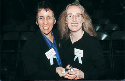 Virginia Cornish '91 (right, with Dean of Academic Affairs Kathryn Yatrakis)