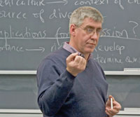 Jeremy Waldron, in classroom.