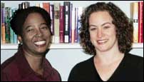 Mignon Moore '92 (left) and Nicole Marwell '90 are back teaching at Columbia
