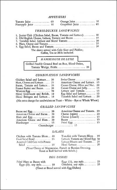 Menu (First Page)