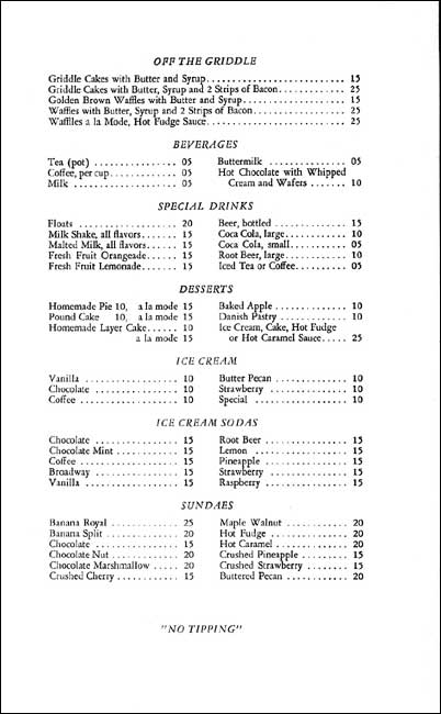 Menu (Second Page)