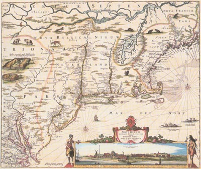 Map Of New Jersey Colony. The Novi Belgii map of New