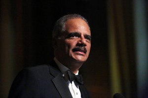 Eric H. Holder Jr. CC’73, LAW’76 at the 2015 Alexander Hamilton Dinner. IMAGE: Bruce Gilbert