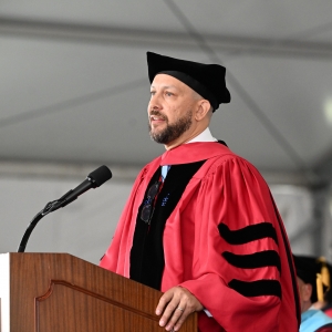 Dean Josef Sorett speaks at Class Day 2024