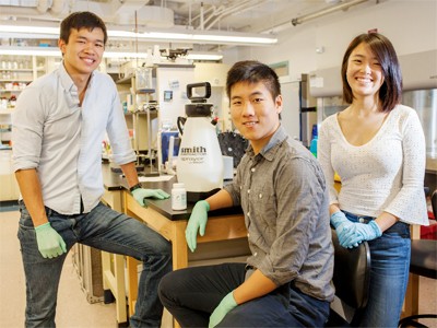 Kinnos Inc. L-R: Jason Kang SEAS'16, Kevin Tyan CC'16 and Katherine Jin CC'16 —Photo by Timothy Lee Photographers