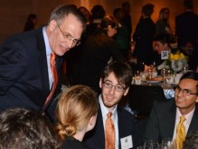 Columbia College Dean James J. Valentini with scholarship recipients at the annual Dean's Scholarship Reception. PHOTO: CHRIS BALMER CC ’07