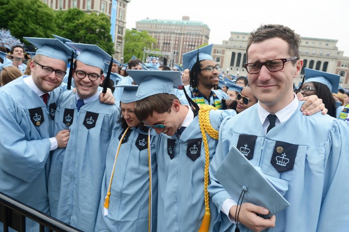 The Class of 2014 celebrates at University Commencement. The Class of 2014 celebrates at University Commencement.
