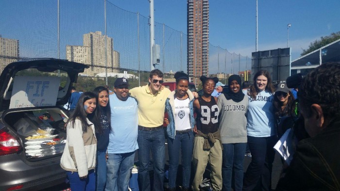 First-in-Family students and staff at the First in Family Homecoming Tailgate. Photo: Courtesy CSA