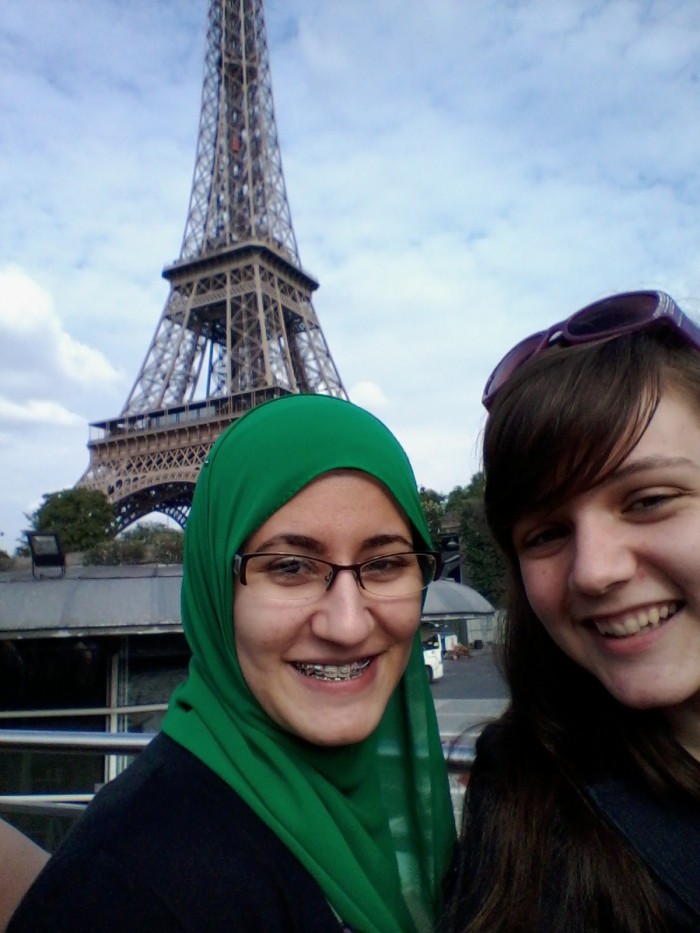 Mennaallah Elsayed CC'17 and Margaret Self CC'17, Presidential Global Fellows in Paris.