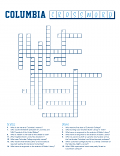 columbia college crossword