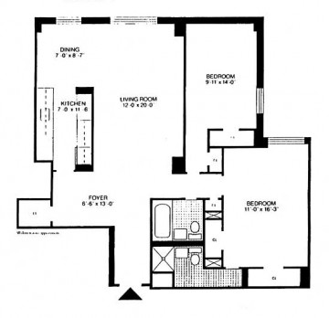 Sample Apartment Floorplan