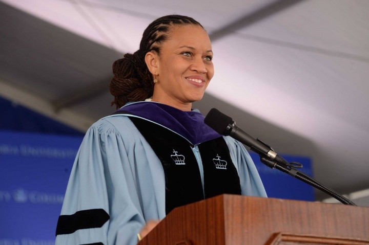 Sheena Wright at the podium for 2017 Class Day