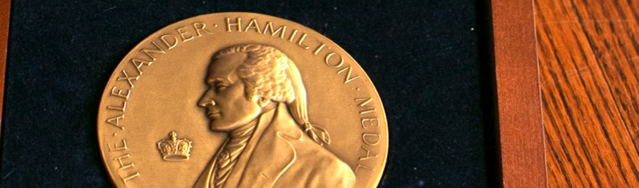 Alexander Hamilton Medal in case