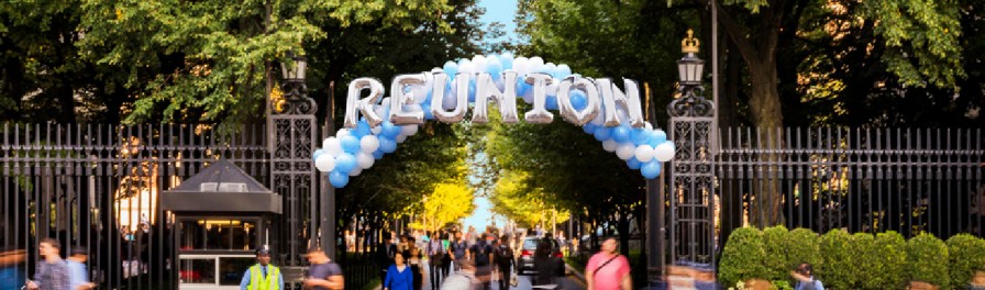 View of the 116th gates to Columbia's Campus