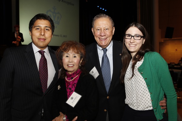 Stefan J. Garcia ’15, Kassie Muñoz, Carlos R. Muñoz ’57, GSAS’61 and Lea M. Beltramino ’15