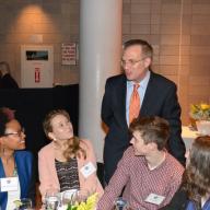 The annual Dean's Scholarship Reception brought together more than 100 donors and more than 400 students to celebrate financial aid and scholarships. Columbia College’s financial aid policies are among the most inclusive in the country and help ensure that all students can attend Columbia College regardless of their families’ financial situations.