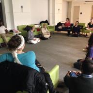 Residential Life and the Columbia Bhakti Club partnered on a wellness series providing free yoga and meditation to the entire Columbia community. Photo: Stella Girkins CC ’15