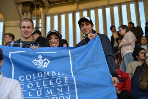 More than 100 Columbia College alumni and students cheered on their hometown team at a Student and Young Alumni Night at the Yankees on April 11. Photo: Andrea Arellano '17, Columbia Photography Association