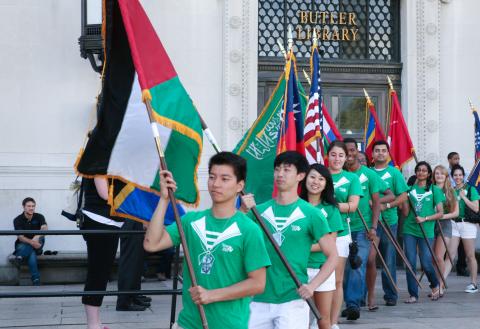 The College welcomed the Class of 2016 at Convocation. More than 100 alumni participated in the annual Alumni Parade of Classes, which ushers the newest Columbians into the community.