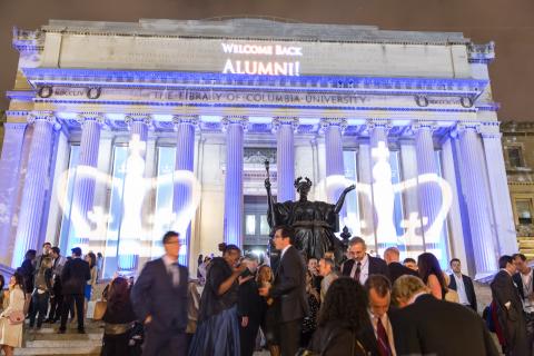 Alumni Reunion Weekend, held May 29-June 1, brought more than 2,100 alumni back to campus to reminisce, relive and reunite. On May 31, Dean's Day brought more than 180 additional alumni to campus for thought-provoking lectures and discussions with some of Columbia’s finest faculty. The weekend culminated with the Starlight Reception (pictured here), a beautiful evening under the stars where alumni celebrated their connection to each other and to Columbia College. Photo: Scott Rudd