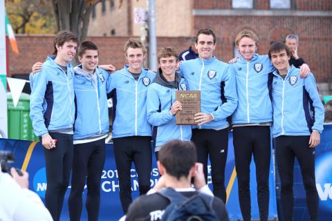 Men’s Cross Country won its fourth Ivy League Championship at the annual Heptagonal meet in Princeton, New Jersey. Photo: Courtesy Columbia University Athletics