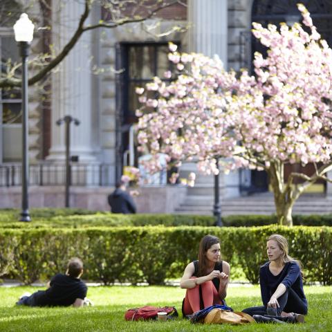 students on campus