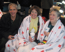 Dr. Raymond Basri ’77 with his patients and friends, Diane Higgins and Lucille Parker, shortly after the women were rescued from a commercial airliner that made an emergency landing in the Hudson River on January 15. 