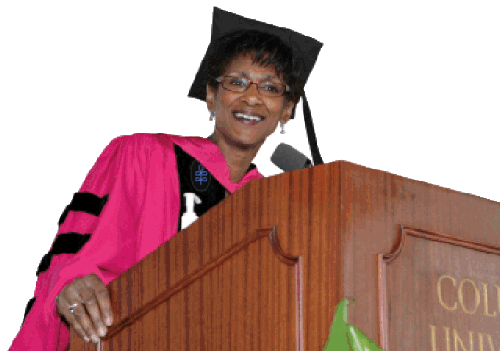 Dean Michele Moody-Adams presided over her first Class Day and urged the graduating seniors to remain lifelong learners. 