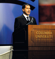 Paterson speaks at ServiceNation on September 11 at Columbia. PHOTO: Darren McGee, Office of the Governor