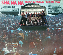 Sha Na Na members on the cover of their classic album, from left to right, standing, back row: Alan Cooper ’71; Joe Witkin ’70; Richard Joffe ’72, ’93L; Donald York ’71; David Garrett ’70E; Henry Gross ’73 GSAS, ’78L, ’80 GSAS; Bruce Clarke ’74; John “Jocko” Marcellino ’72; and Elliot Cahn ’70. Kneeling, gold lame: Robert Leonard ’70, ’73 GSAS, ’82 GSAS; Scott Powell ’70 GS; and Frederick “Denny” Greene ’72. PHOTO: Courtesy George Leonard ’67 and Robert Leonard ’70