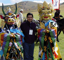 In 2003, Eugenio Cano ’95 attended a reenactment of the Naadam Festival in Mongolia while serving as a member of the Nicaraguan delegation to the Fifth International Conference of New or Restored Democracies. PHOTO: Bayasakh Batbayasakh