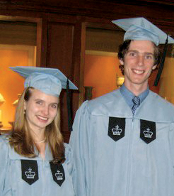 Arianne Richard ’10 and Jeffrey Spear ’10 at graduation.