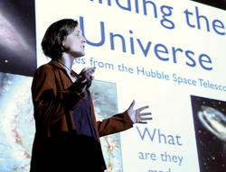 Kathryn Johnston, associate professor of astronomy, teaches Frontiers of Science.