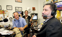 Paterson makes a visit in August to New York Post Albany bureau chief Fredric Dicker’s talk show. PHOTO: Judy Sanders, Office of the Governor
