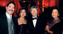 Fernando Ortiz '79 and his wife, Ofelia, with Conrad Lung '72 and his wife, Lin.PHOTO: Eileen Barroso