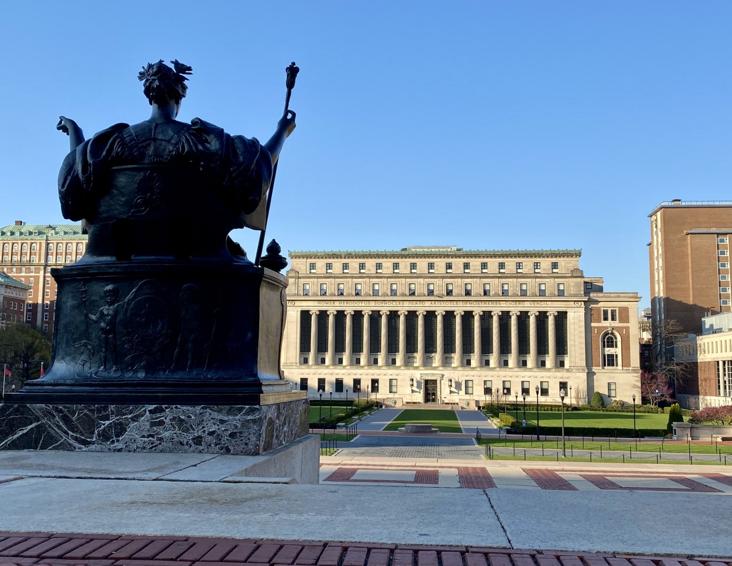 Alma Mater with Butler Hall 04-19-20 0734AM