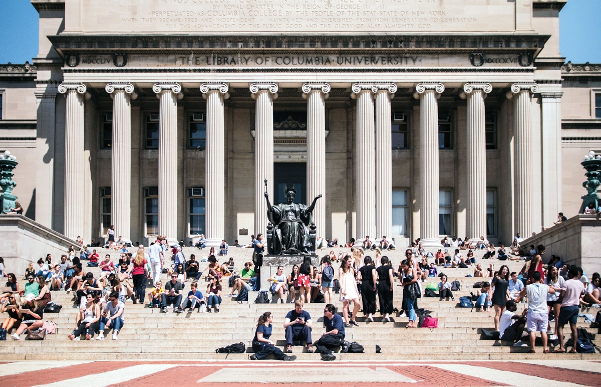 A Photo of Low Library steps on the Columbia University campus