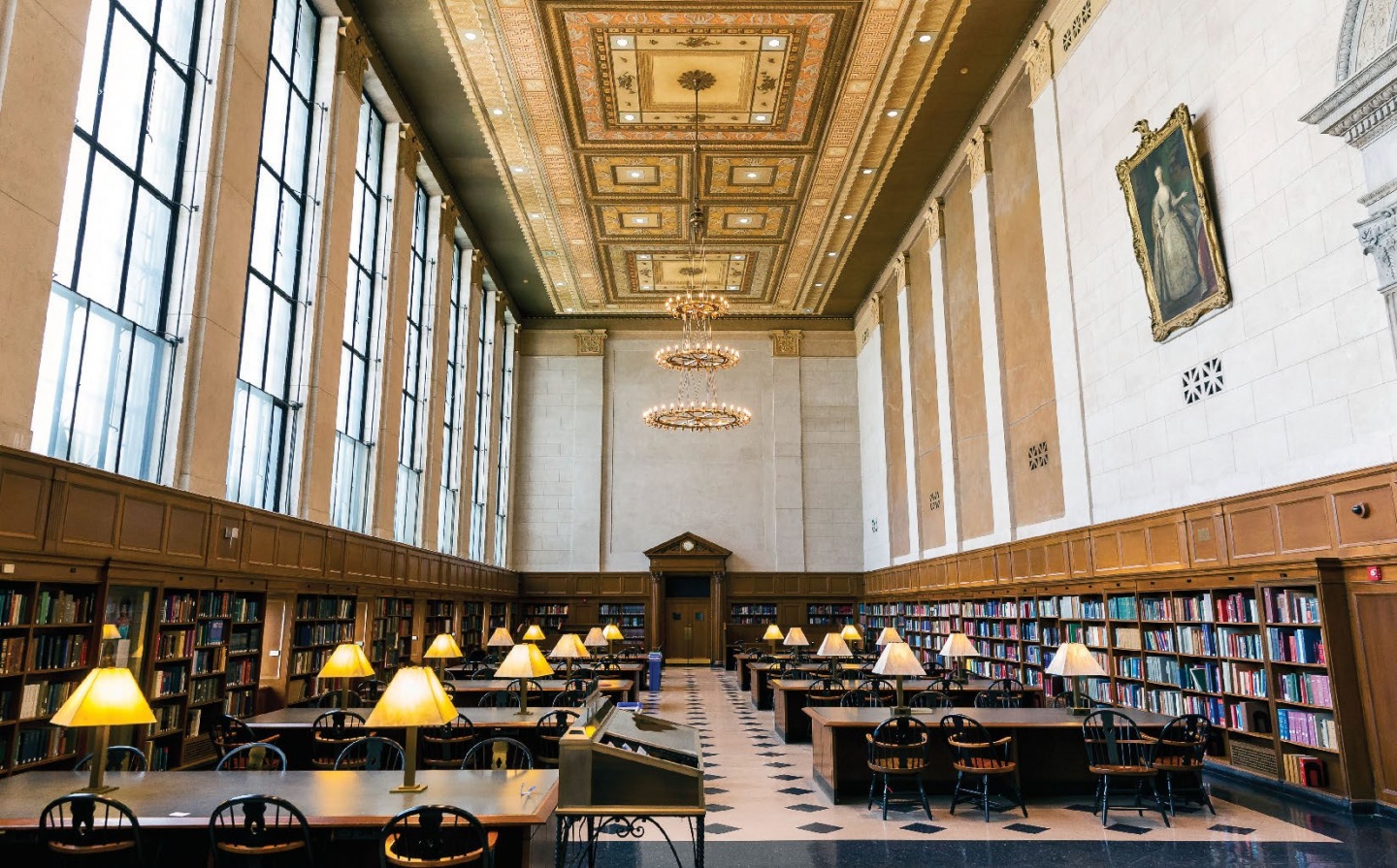 Photograph of Butler Library reading room