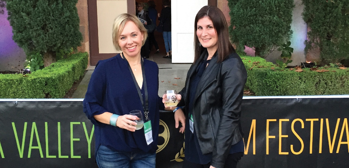 Swim Team producer/director Lara Stolman ’91 with co-producer Shanna Belott ’91