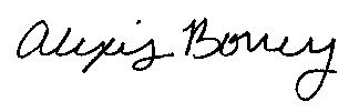 (signed) Alexis Boncy